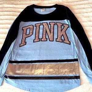 Pink Bling Sequin Long Sleeve Top